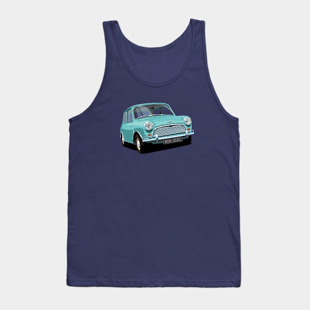 classic mini cooper in seafoam Tank Top by candcretro